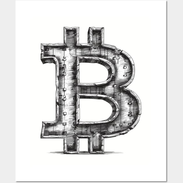 Bitcoin Logo Wall Art by aphian